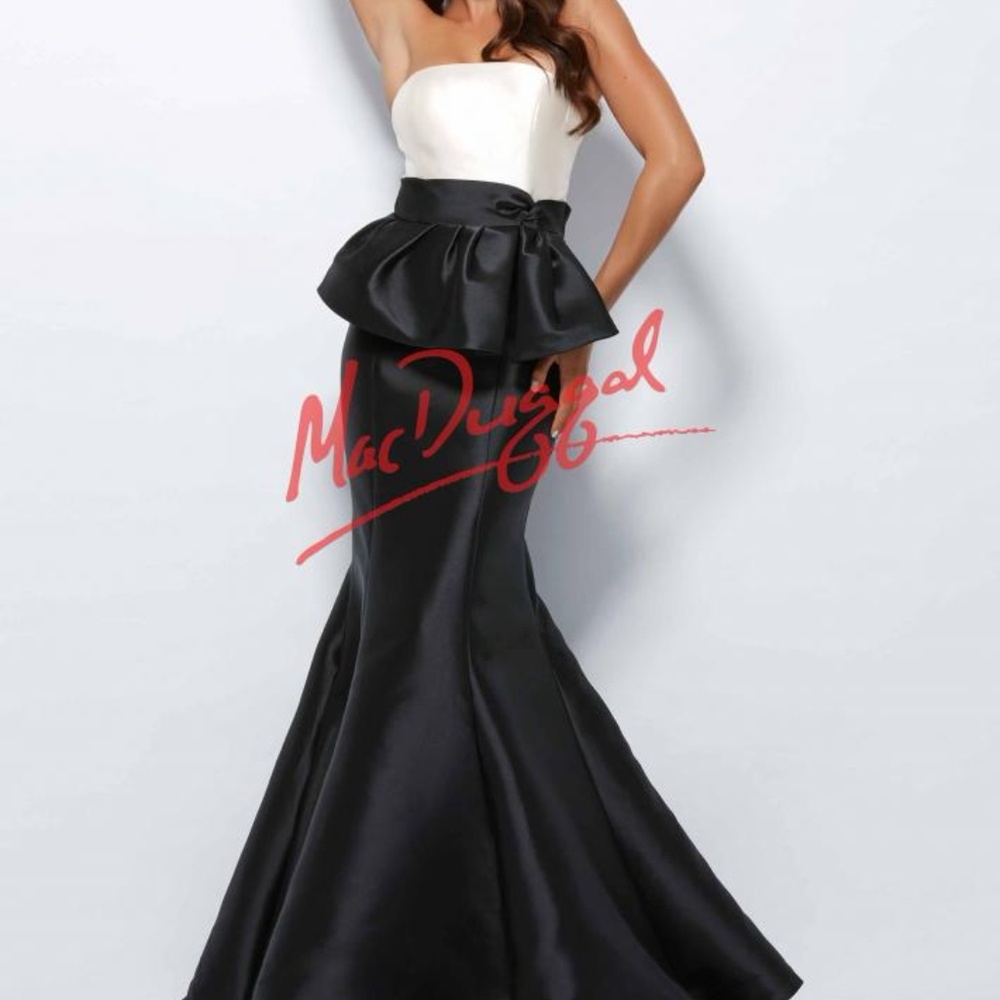 Mac Duggal Black and White, Tuxedo Gown